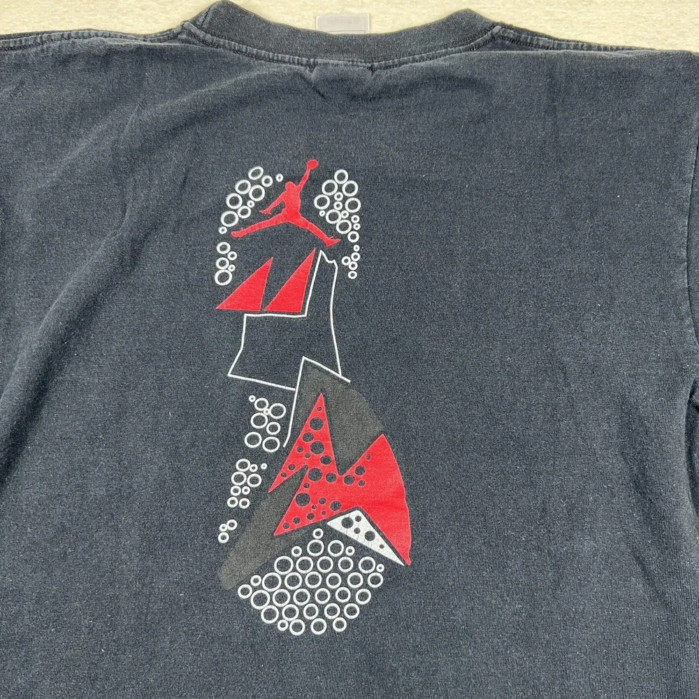 Jordan Shirt Mens Small Black Air Jordan 7 Retro Sneaker Graphic‎ Tee Jumpman
